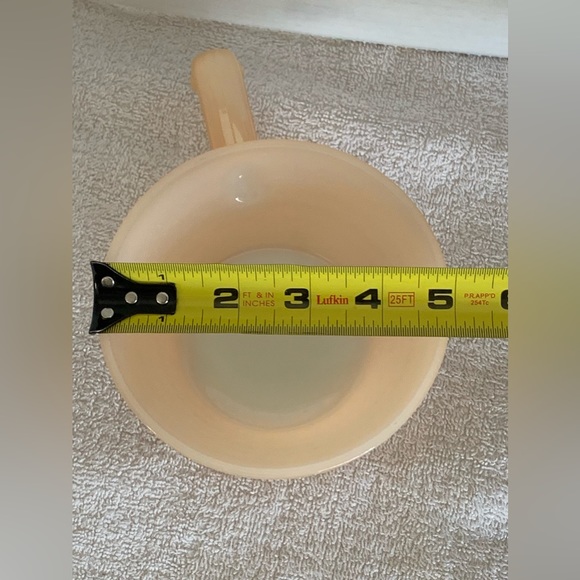 Set of 2 Fire King BeeHive Oven Ware Handle Soup Bowls | Peach Luster | Vintage - Picture 8 of 8